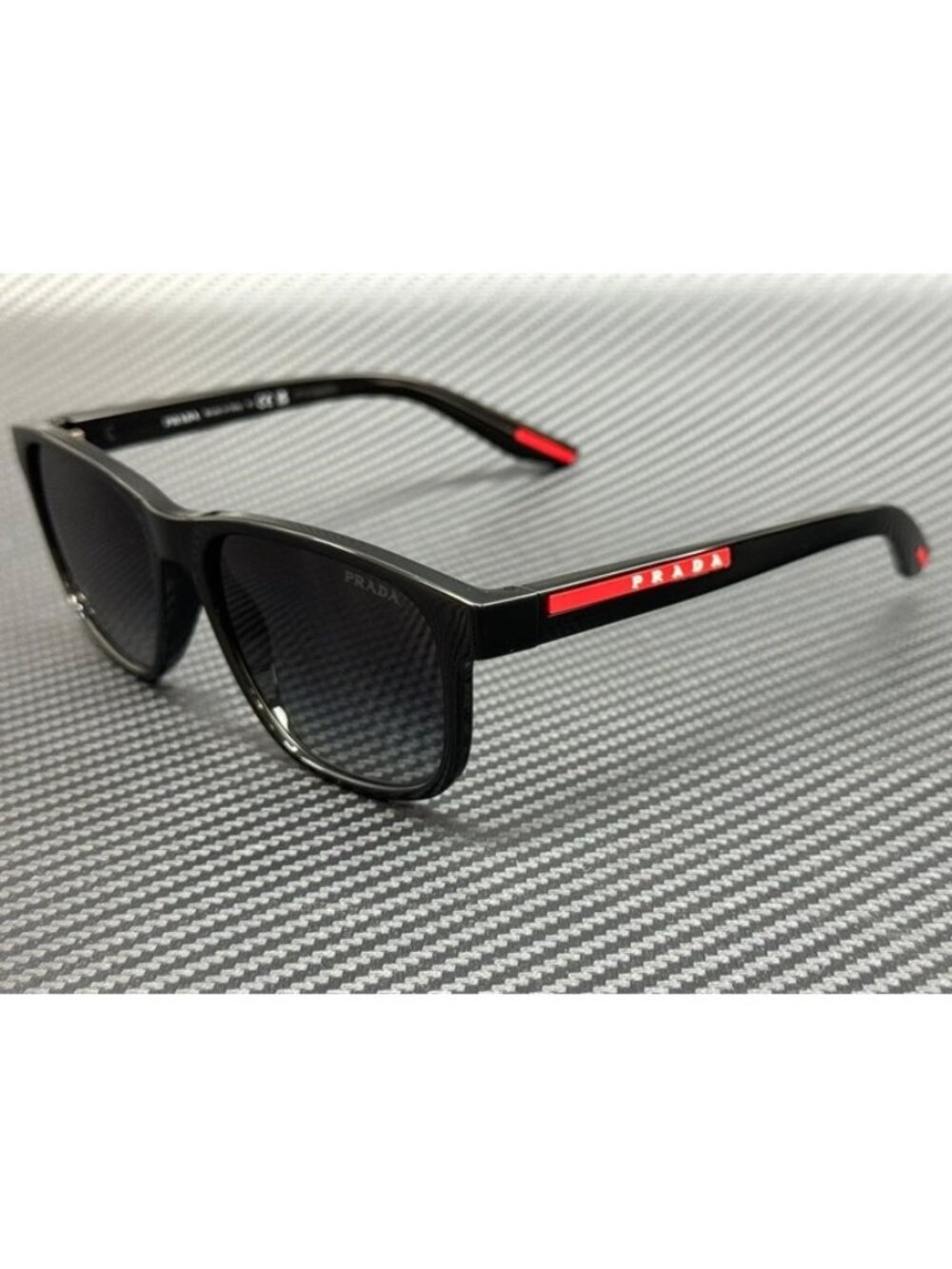 New Prada Linea Rossa Men Black Sunglasses 56-17-145